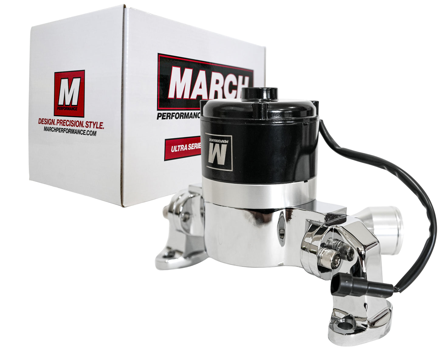 Small Block Chevy Electric Water Pump  Chrome