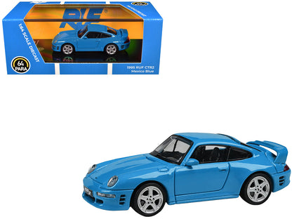 1995 RUF CTR2 Mexico Blue 1/64 Diecast Model Car by Paragon Models  free shipping USA