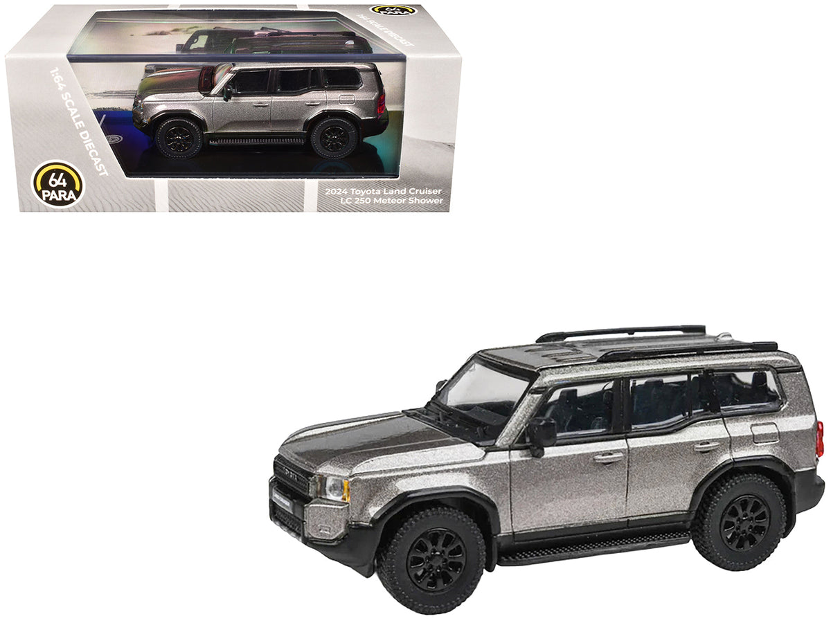 2024 Toyota Land Cruiser 250 Prado Meteor Shower Silver Metallic 1/64 Diecast Model Car by Paragon Models  free shipping USA