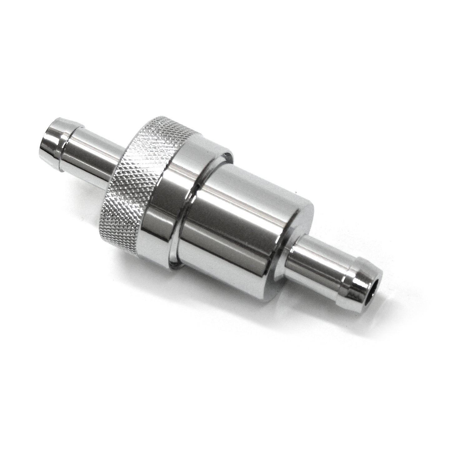 Speedmaster PCE132.1003 Fuel Filter 3/8" Inlet & Outlet Chrome W/ Bronze Element