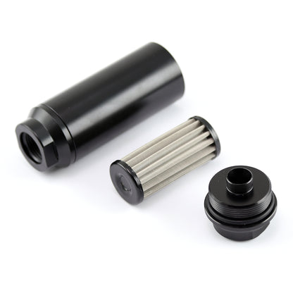 Speedmaster PCE132.1014 Inline Billet Aluminum Black Anodized Fuel Filter -10 AN Female