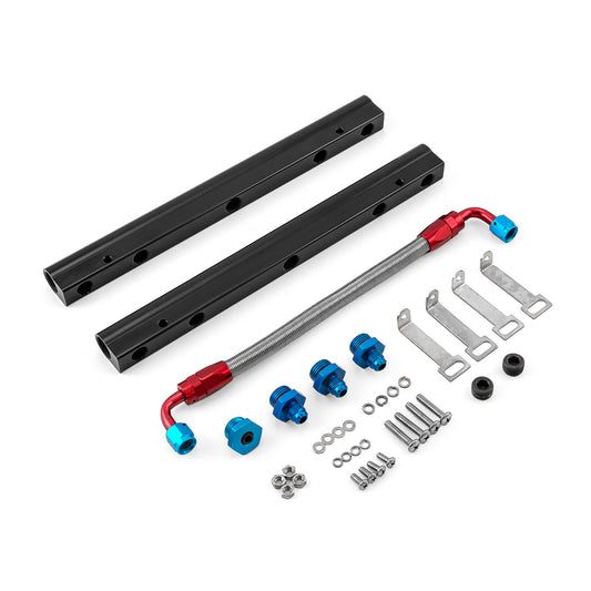 Speedmaster PCE137.1004.03 Fits Chevy BBC 454 Billet Aluminum Fuel Injector Rail Kit - Black