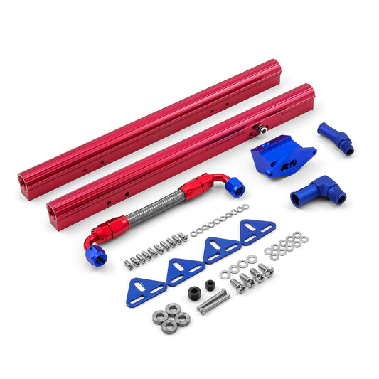 Speedmaster PCE137.1009 Fits Ford SB 289 302 351 Billet Aluminum Fuel Injector Rail Kit (OEM Angled EFI)