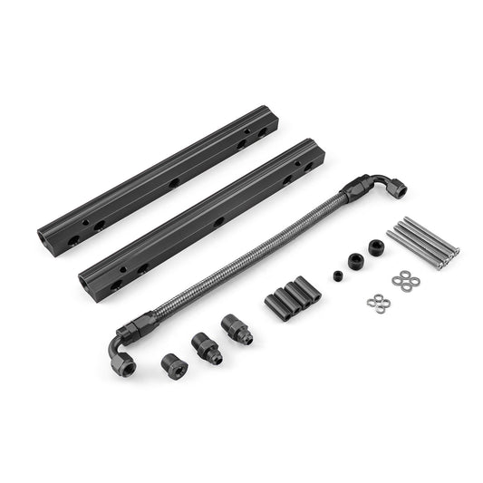 Speedmaster PCE137.1012.02 Pontiac 326 350 389 400 421 428 455 Billet Aluminum Fuel Injector Rail Kit - Black