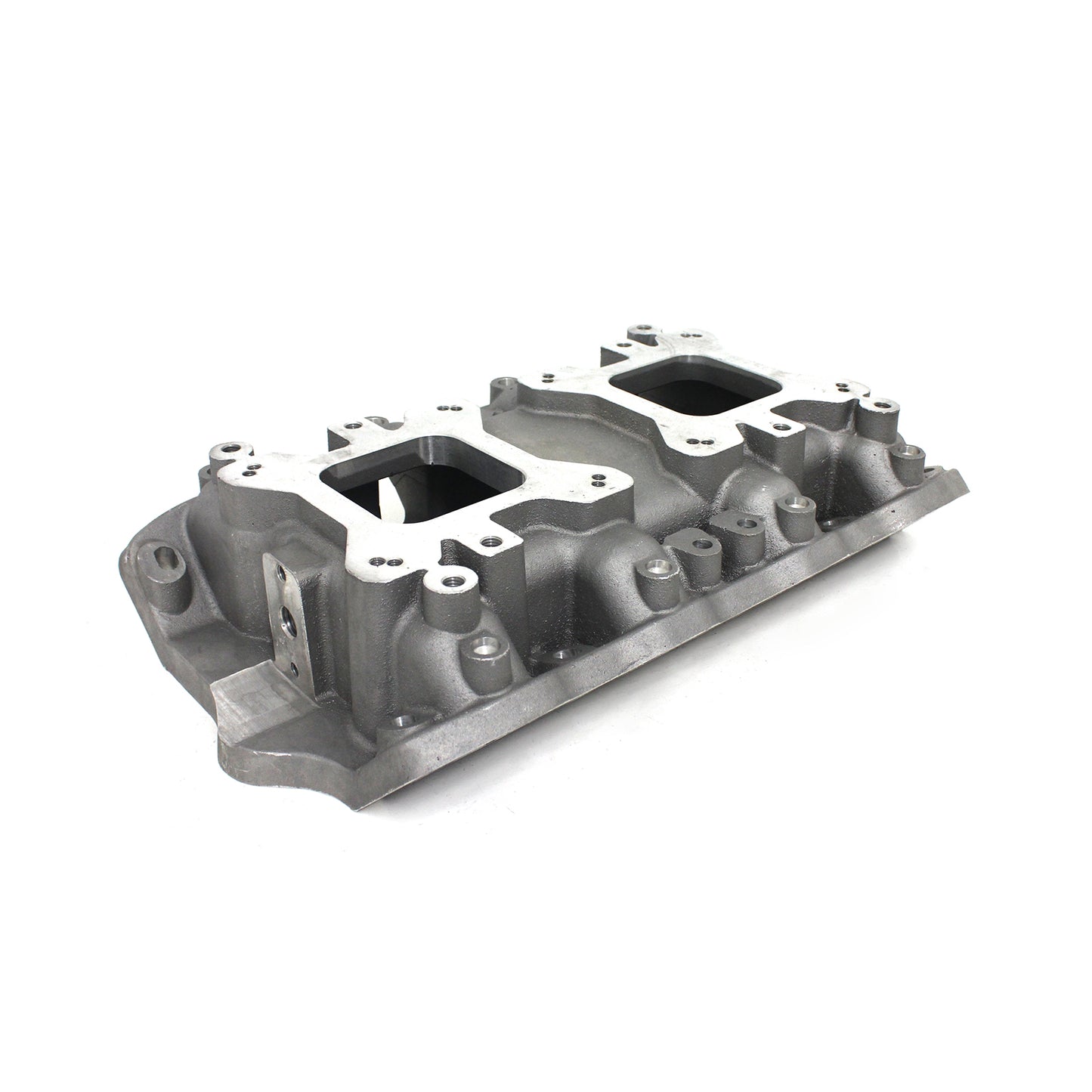 Speedmaster PCE147.1105 Fits Ford 460 CJ Twin Carb Intake Manifold Satin (Optional Blower Mount)