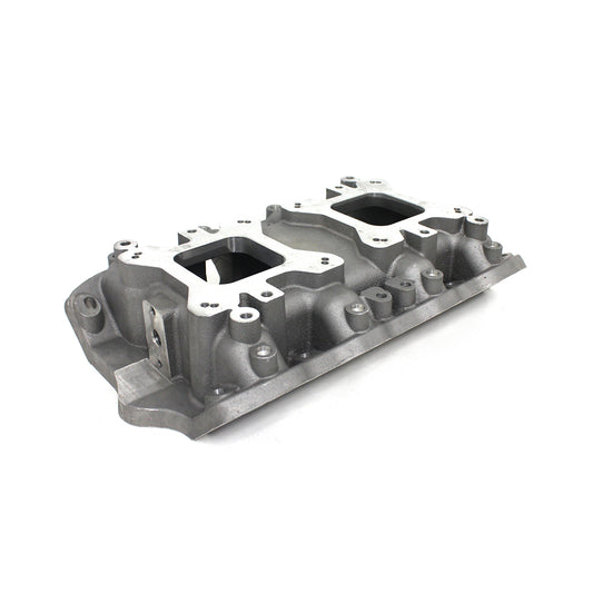 Speedmaster PCE147.1105 Fits Ford 460 CJ Twin Carb Intake Manifold Satin (Optional Blower Mount)