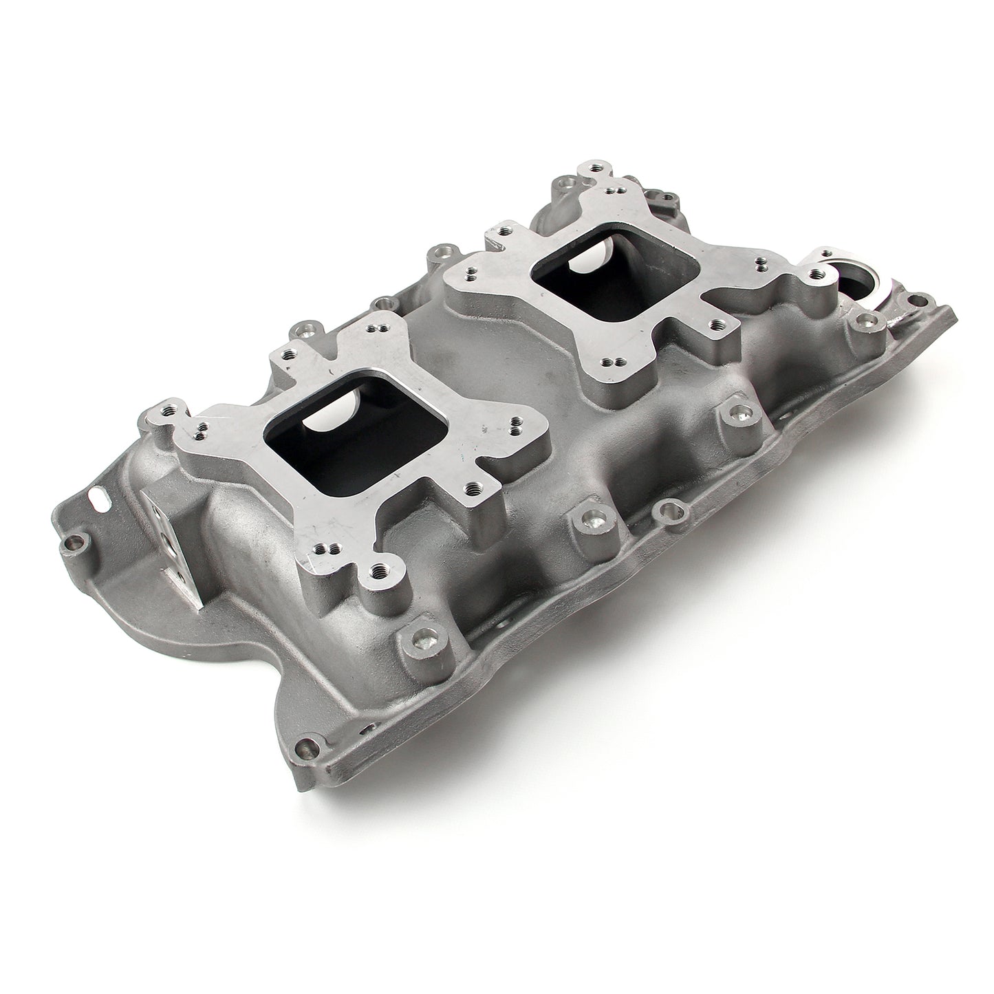 Speedmaster PCE147.1105 Fits Ford 460 CJ Twin Carb Intake Manifold Satin (Optional Blower Mount)