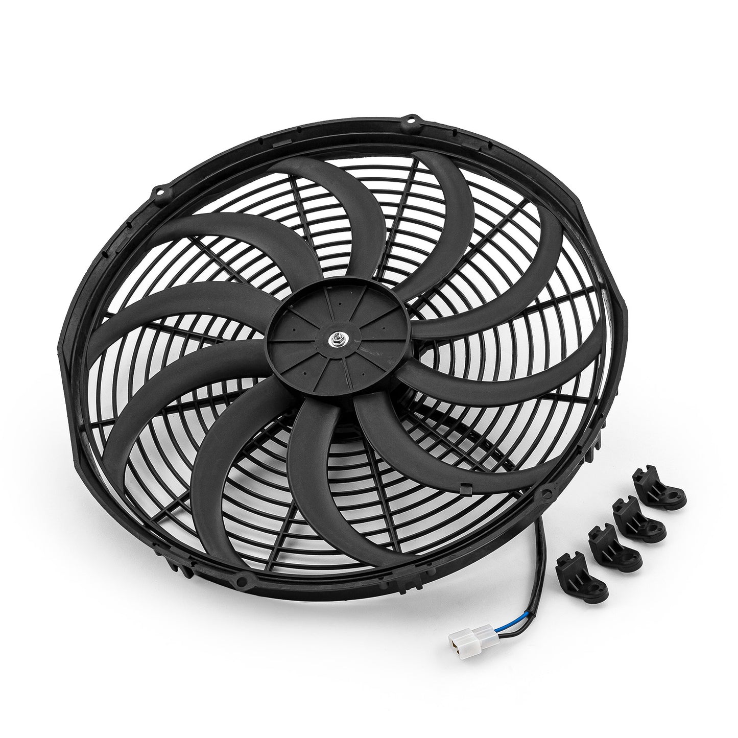 Speedmaster PCE185.1014 16" Reversable 12V 'S' Blade Radiator Electric Thermo Fan - Big Motor