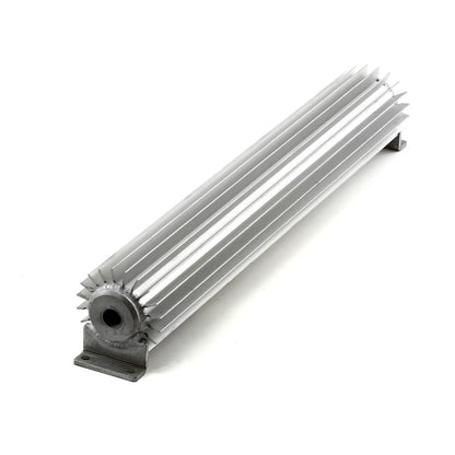 Speedmaster PCE186.1007 18" Silver Anodized Single Pass Transmission Oil Cooler With Fittings