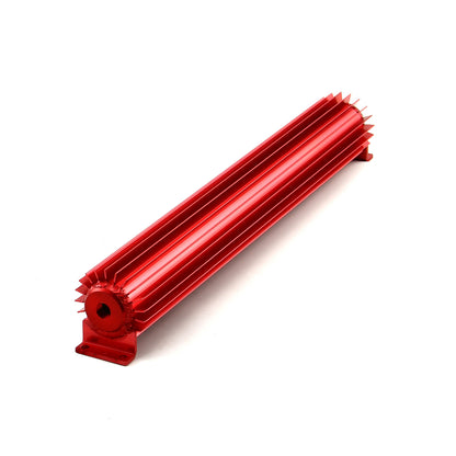 Speedmaster PCE186.1011 20" Red Anodized Single Pass Transmission Oil Cooler With Fittings