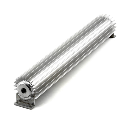 Speedmaster PCE186.1013 22" Silver Anodized Single Pass Transmission Oil Cooler With Fittings