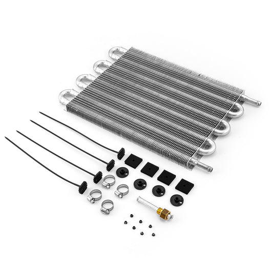 Speedmaster PCE186.1017 Transmission Tube And Fin Fluid Oil Cooler 15.5" X 10" W/ Mounting Hardware