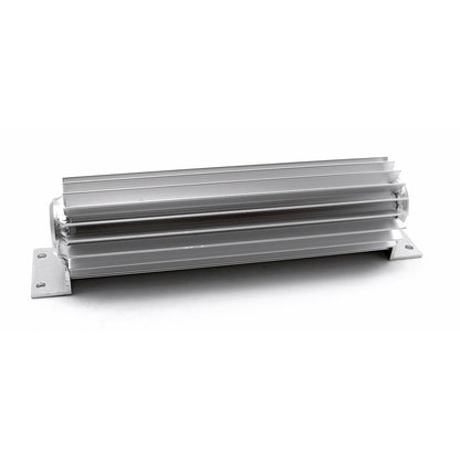 Speedmaster PCE186.1018 10" Silver Anodized Dual Pass Transmission Oil Cooler With Fittings