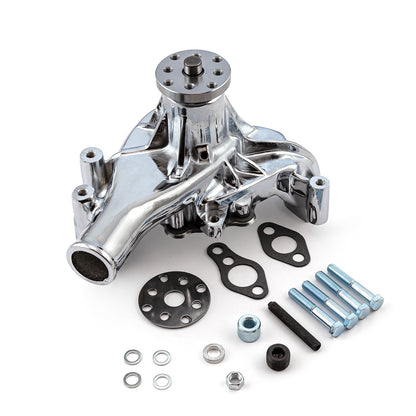 Speedmaster PCE195.1005.04 Fits Chevy SBC 350 High Volume Aluminum Long Water Pump [Chrome]