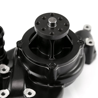 Speedmaster PCE195.1112.02 Fits Chevy GM LS High Volume Two-piece Billet Aluminum Water Pump [Black]