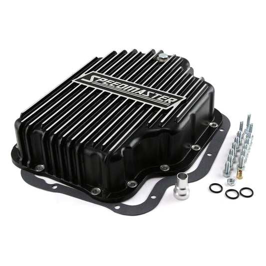 Speedmaster PCE221.1021 Turbo 400 TH400 Aluminum High Volume Transmission Oil Pan Cast Finned Black