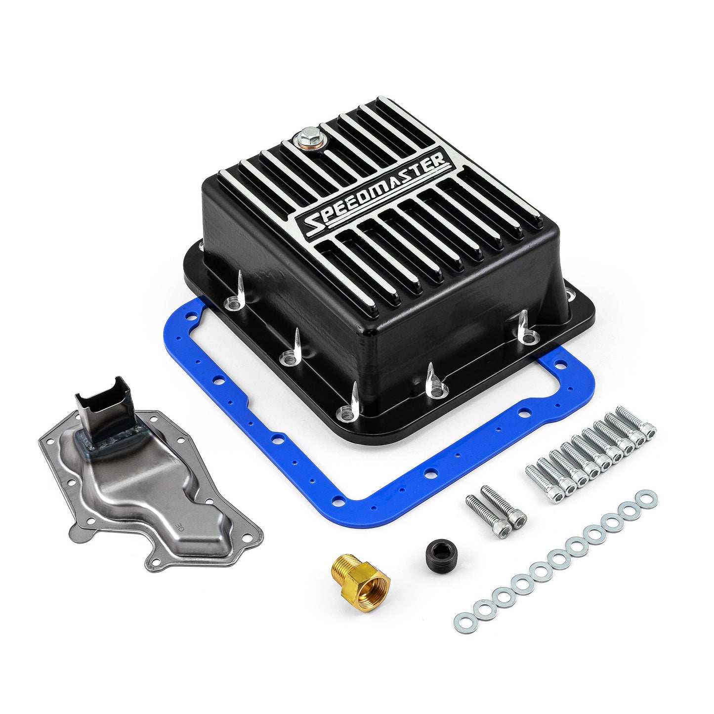 Speedmaster PCE221.1022 Fits Ford C4 Aluminum High Volume Transmission Oil Pan Cast Finned Black