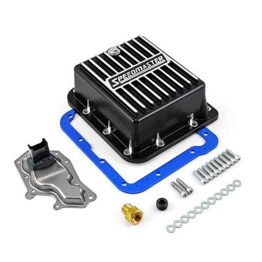 Speedmaster PCE221.1022 Fits Ford C4 Aluminum High Volume Transmission Oil Pan Cast Finned Black