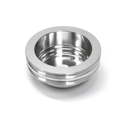 Speedmaster PCE239.1010 Fits Chevy SBC 350 Billet Aluminum Long Water Pump Lwp 2 Groove Crank Pulley
