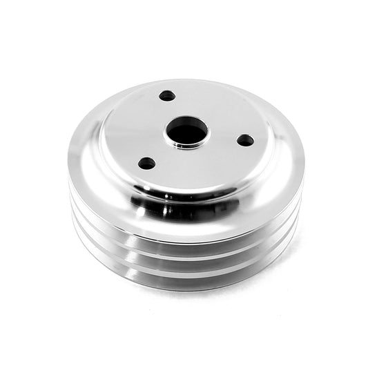 Speedmaster PCE239.1011 Fits Chevy SBC 350 Billet Aluminum Long Water Pump Lwp 3 Groove Crank Pulley