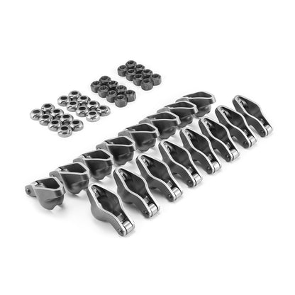 Speedmaster PCE261.1048.01 Fits Chevy SBC 350 1.6 Ratio 7/16" Steel Roller Tip Rocker Arm Set (w/Nuts And Balls)