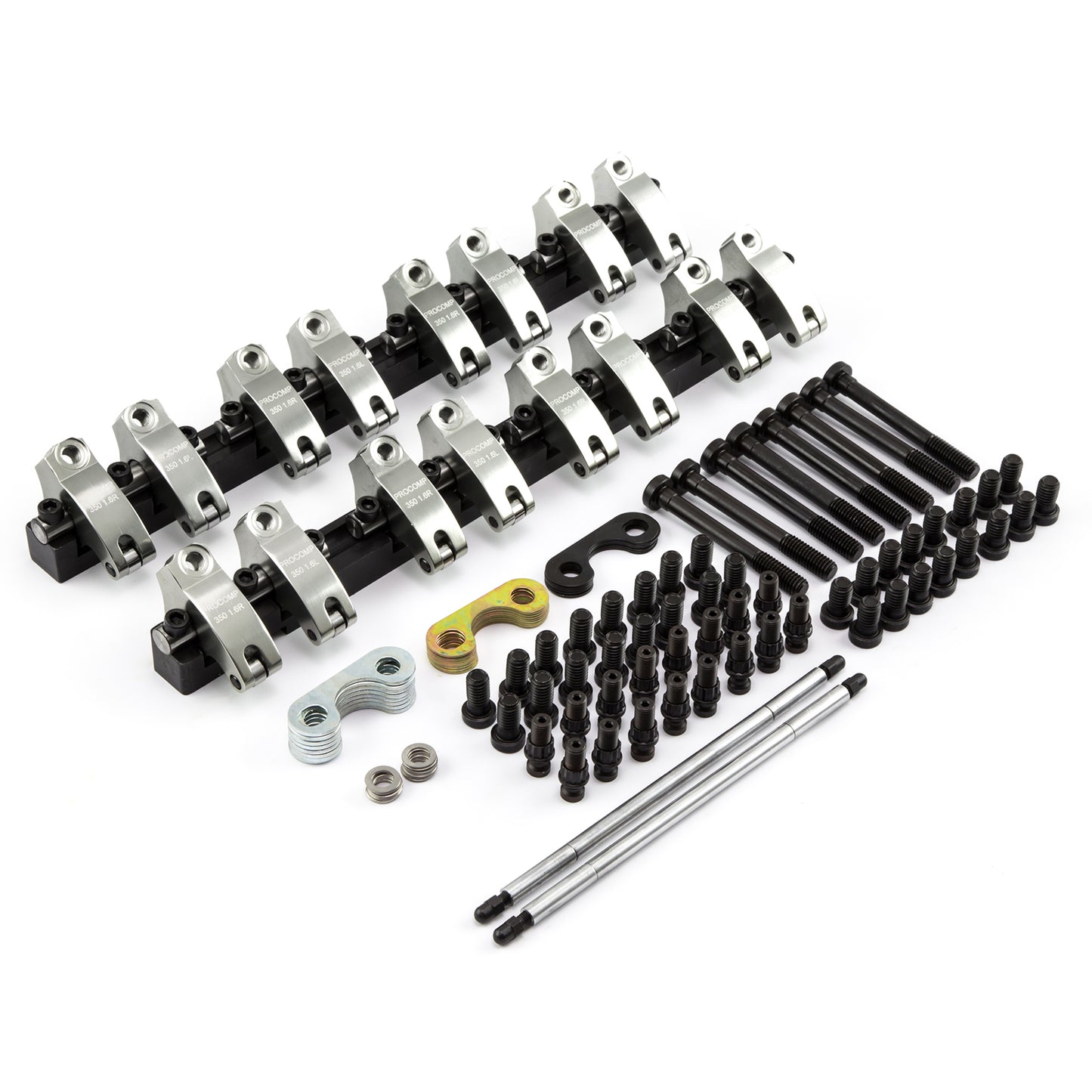 Speedmaster PCE261.1098.01 Fits Chevy SBC 350 Shaft Mount 1.6 Ratio Aluminum Rocker Arms Set W/ Hardware