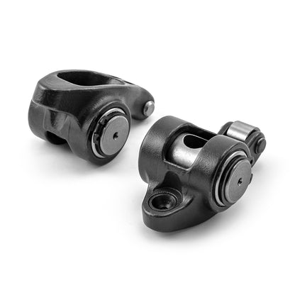 Speedmaster PCE261.1163 Fits Chevy SBC 350 1.6 Ratio 7/16" Ultra Black Chromoly Roller Rocker Arms Set