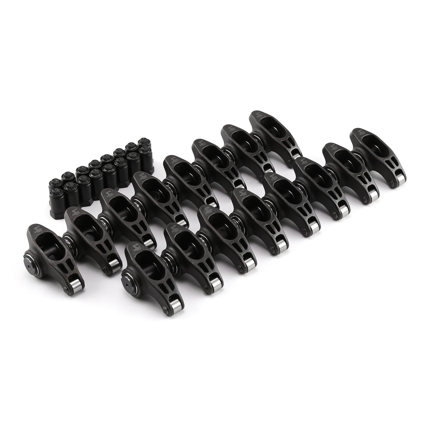 Speedmaster PCE261.1199 Fits Ford SB 302 351w 1.7 Ratio 7/16" Ultra Black Chromoly Roller Rocker Arms Set