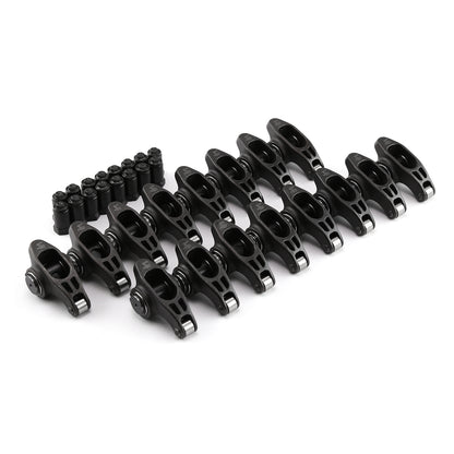 Speedmaster PCE261.1199 Fits Ford SB 302 351w 1.7 Ratio 7/16" Ultra Black Chromoly Roller Rocker Arms Set