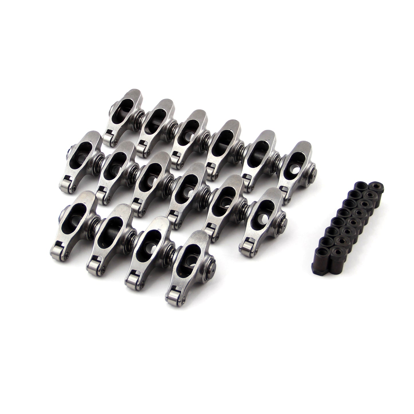 Speedmaster PCE261.1075.02 Fits Ford SB 289 302 351 Windsor 1.6 3/8" Self Align S. Steel Roller Rocker Arm Set