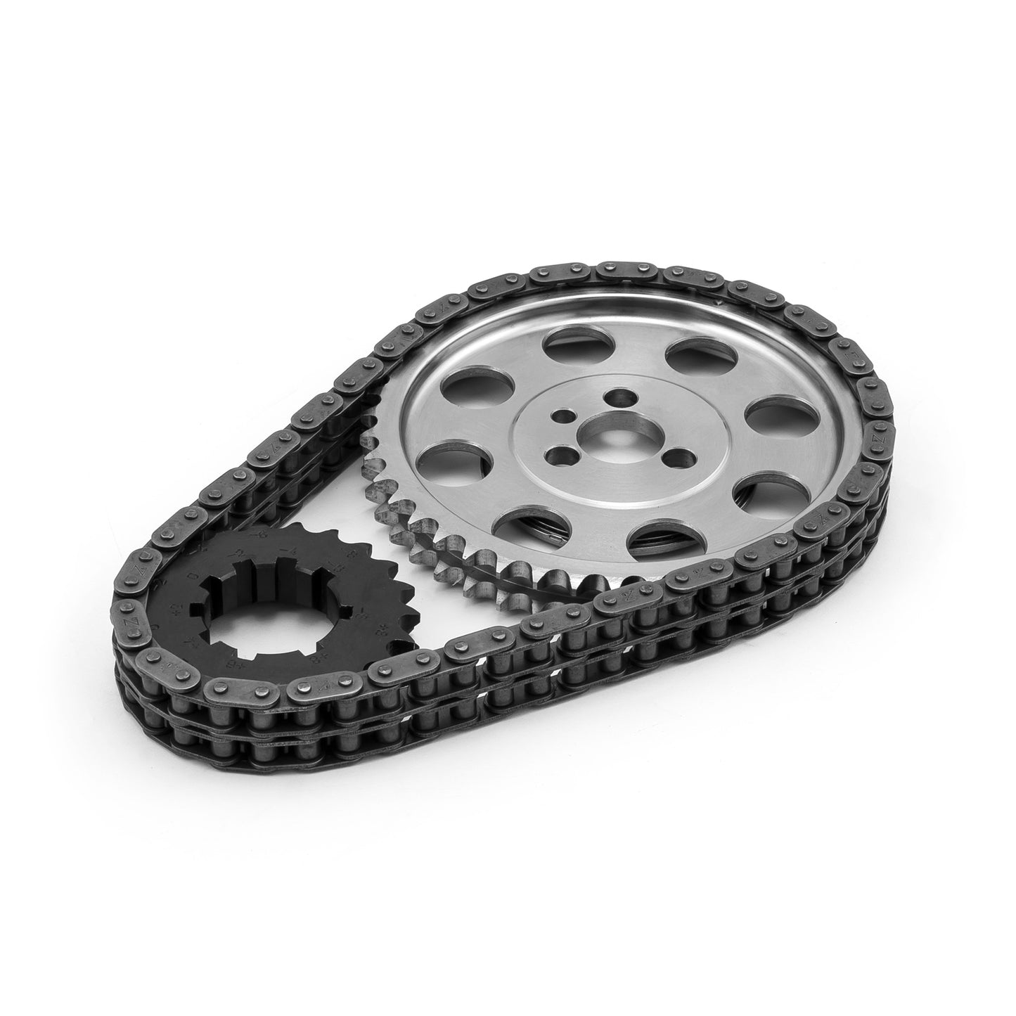 Speedmaster PCE264.1001 Fits Chevy SBC 350 Double Roller 9 Keyway Billet Steel Timing Chain Kit (Tor/Brg)