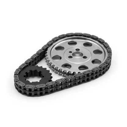 Speedmaster PCE264.1001 Fits Chevy SBC 350 Double Roller 9 Keyway Billet Steel Timing Chain Kit (Tor/Brg)