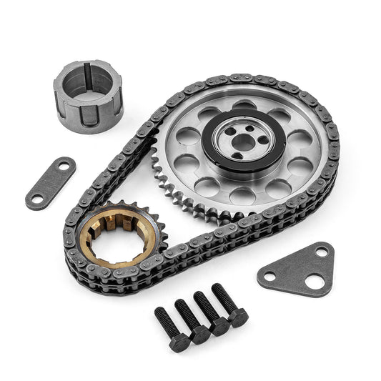 Speedmaster PCE264.1022 Fits Chevy GM LS1 LS2 LS6 Double Roller 9 Keyway Billet Steel Timing Chain Kit