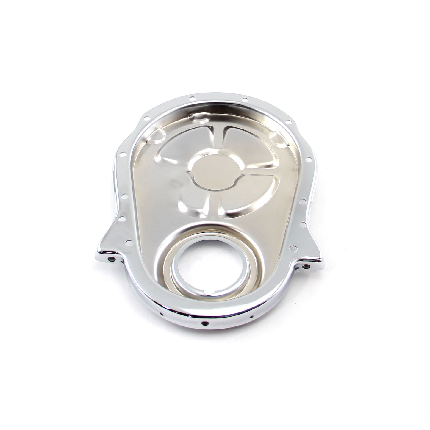 Speedmaster PCE265.1002 Fits Chevy BBC 454 Steel Plated Timing Chain Cover Chrome