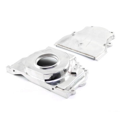 Speedmaster PCE265.1036 Fits Chevy GM GEN III LS1 LS6 Polished Front 2pc Timing Cover Without Cam Sensor Port