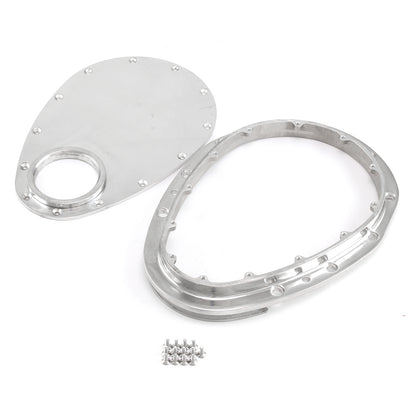 Speedmaster PCE265.1039 Fits Chevy SBC 283 350 400 Polished Removable Front Aluminum Timing Chain Cover