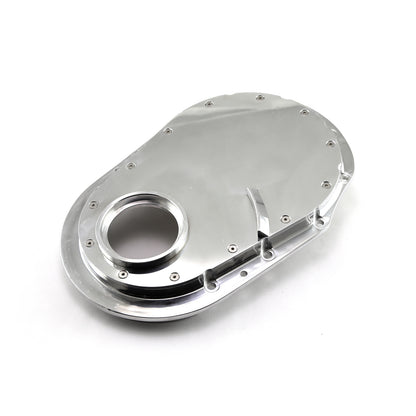 Speedmaster PCE265.1047 Fits Chevy BBC 454 Gen 5 Polished 2 Piece Removable Front Aluminum Timing Chain Cover