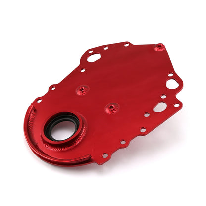 Speedmaster PCE265.1054 Fits Ford 302 351C Cleveland Red Aluminum Timing Cover With Seal