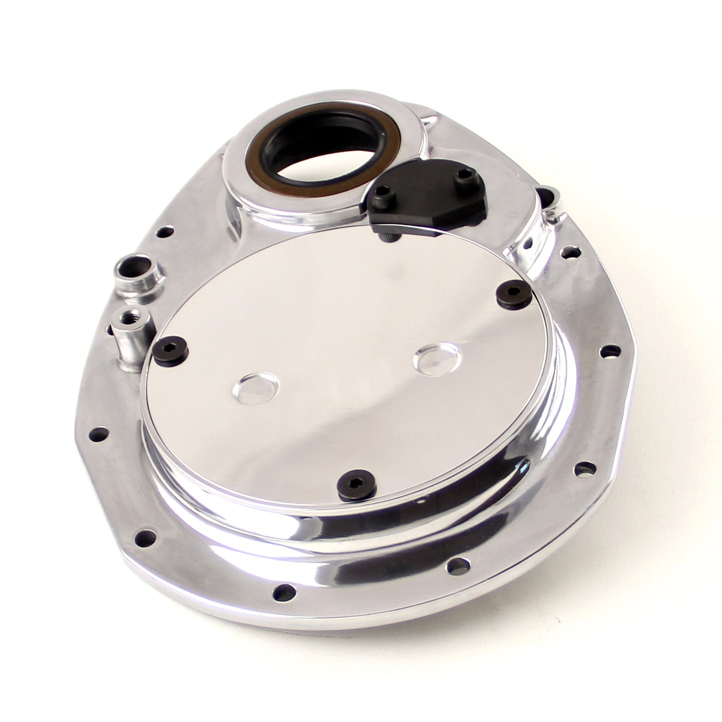 Speedmaster PCE267.1011 Fits Chevy SBC 350 Single Idler Noisey Timing Gear Drive & Aluminum Timing Cover Set
