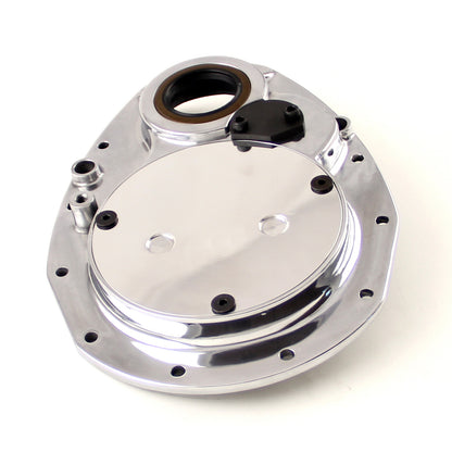Speedmaster PCE267.1011 Fits Chevy SBC 350 Single Idler Noisey Timing Gear Drive & Aluminum Timing Cover Set