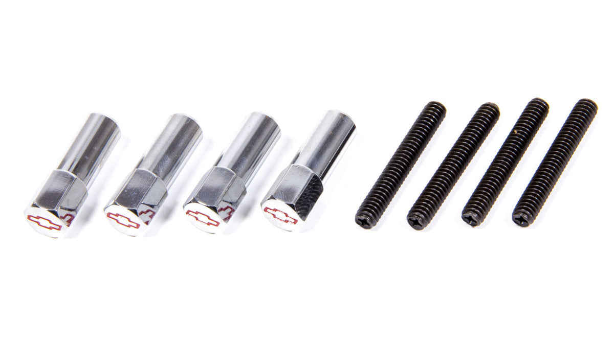 Valve Cover Nuts Chrome w/Red Bowtie - 141909