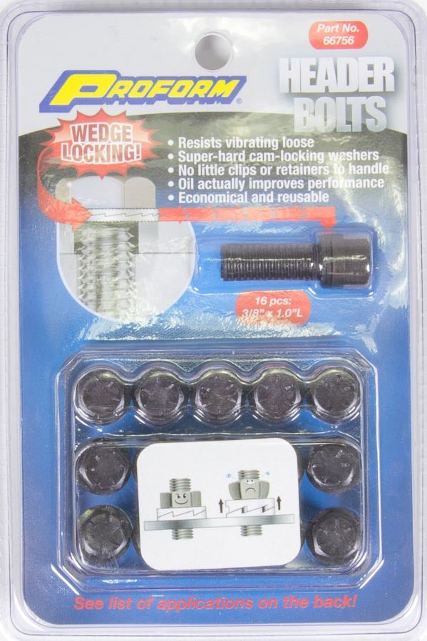 Wedge Locking Header Bolts 3/8in x 1in 16pcs. - 66756