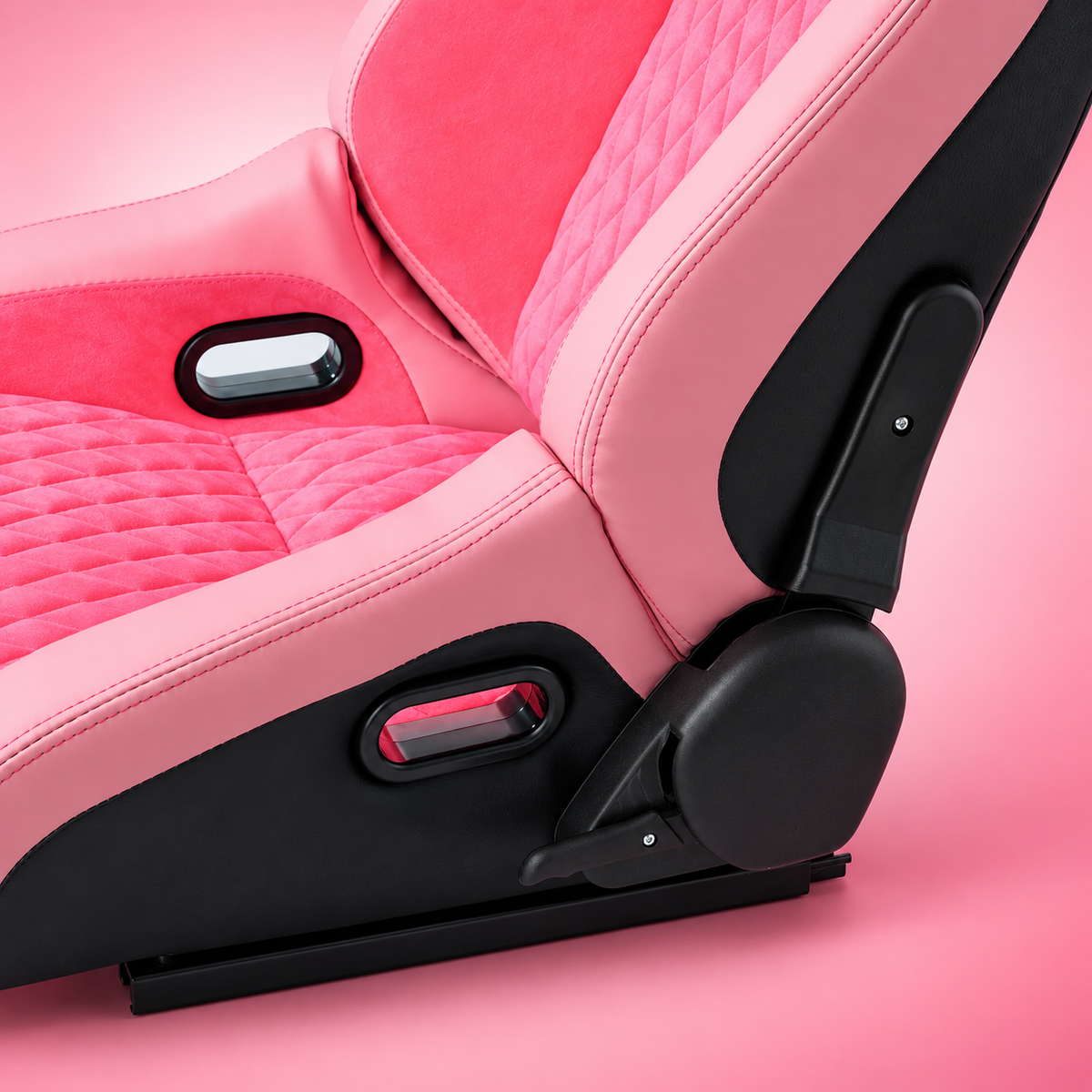 ZUES Collection Pink Bull Boost Reclinable Adjustable Racing Bucket Seat