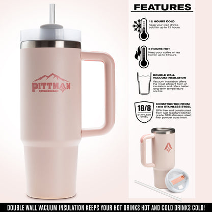 Pittman 30oz. Hydration Tumbler With Comfort Soft Handle - Pink