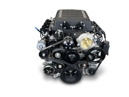 BluePrint Engines GM LS Compatible 376 C.i. Pro Series Engine - Magnuson TVS2650 - Deluxe Dressed - Black Pulley Kit - Holley Terminator X EFI System