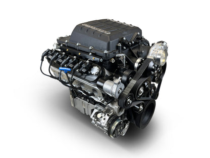 BluePrint Engines GM LS Compatible 376 C.i. Pro Series Engine - Magnuson TVS2650 - Deluxe Dressed - Black Pulley Kit - Holley Terminator X EFI System