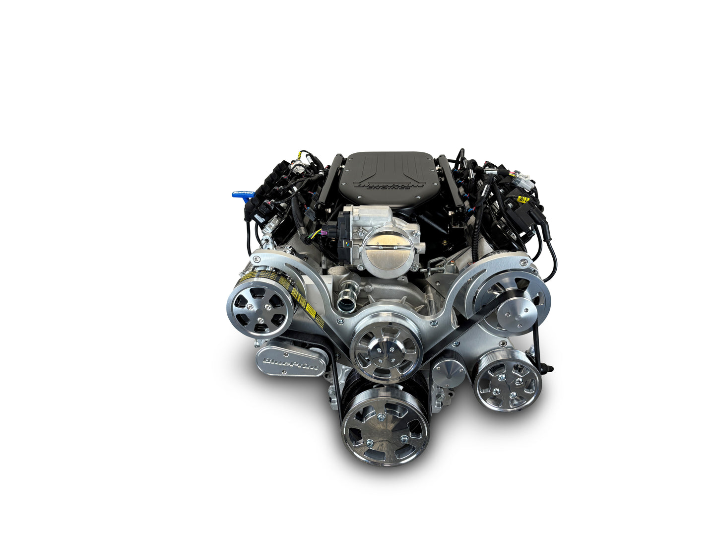 BluePrint Engines GM LS Compatible 427 C.i. Pro Series Engine - BPE Cast Intake - Deluxe Dressed - Polished Pulley Kit - BluePrint Engines Calibrated ECU