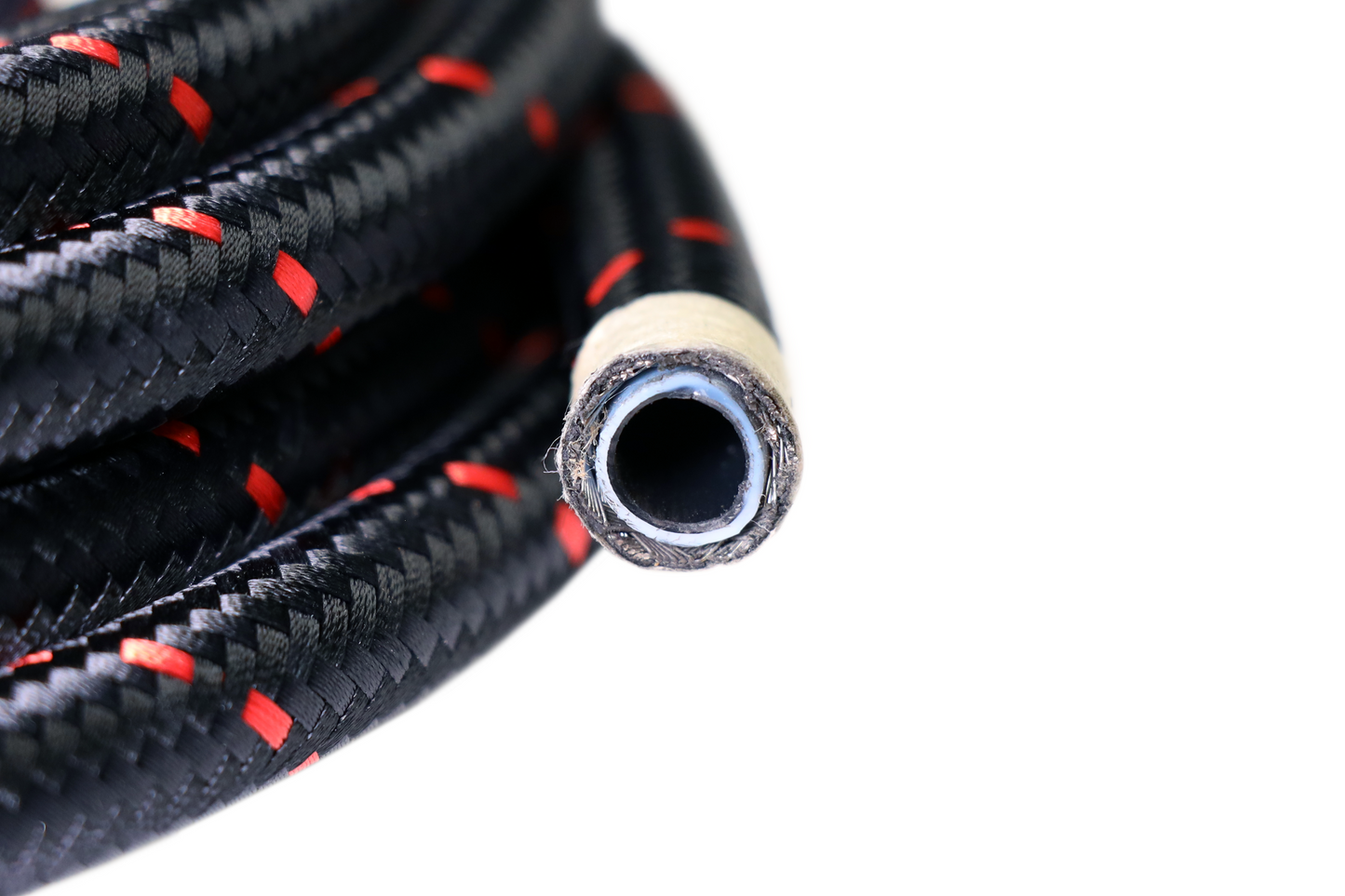 FiTech Go Fuel AN-6 PTFE Black Stainless Steel 40 Ft Hose Kit