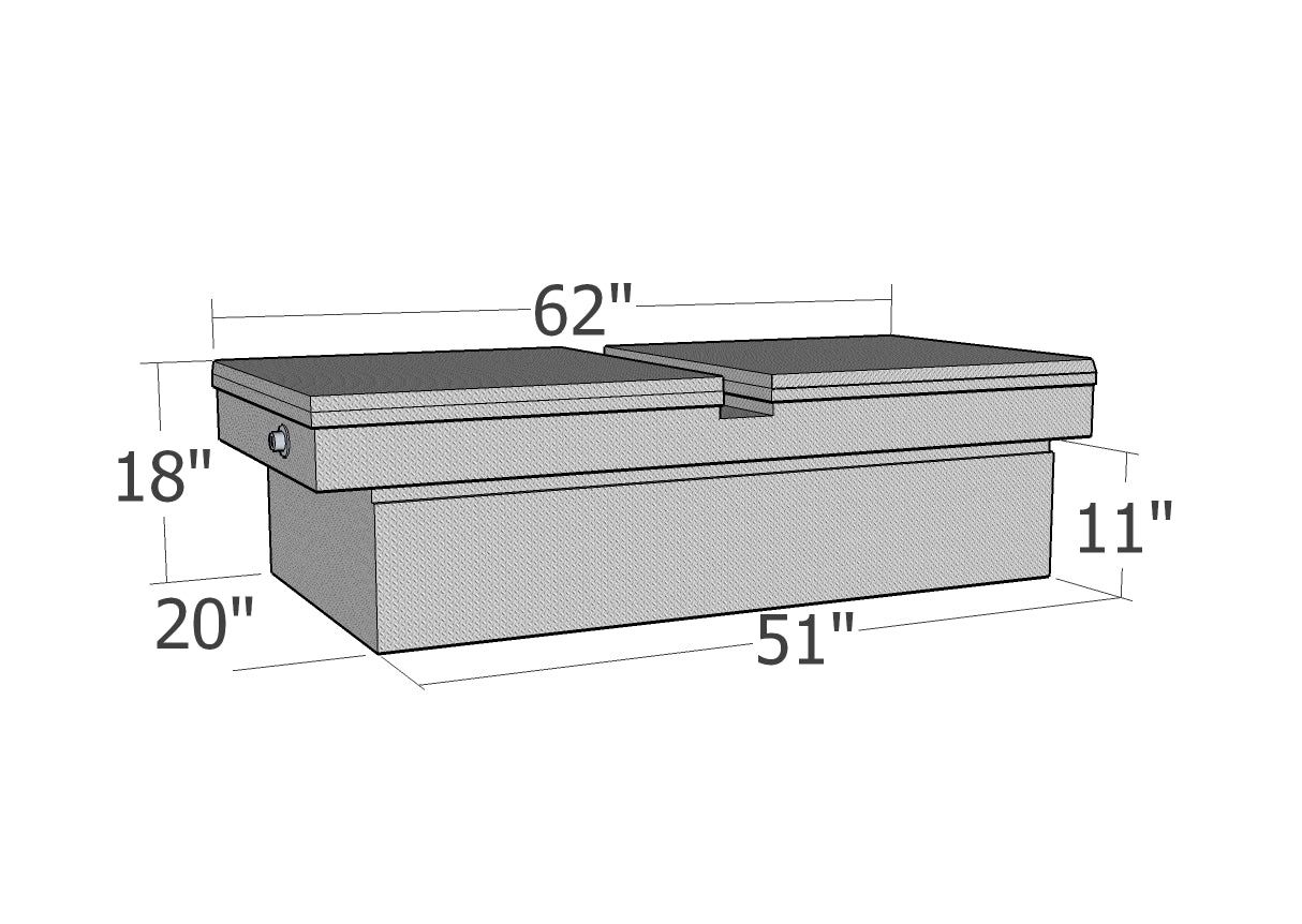 GXTX - RB134GW - Gull Wing Lid Comm. Class Mid Size / Down Size - Long Bed Only