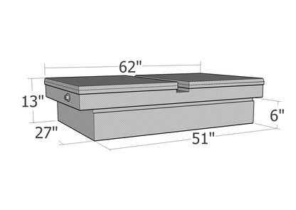 GXTX - RB159GW - Gull Wing Lid Comm. Class Mid Size / Down Size - LB & SB - Wide & Shallow
